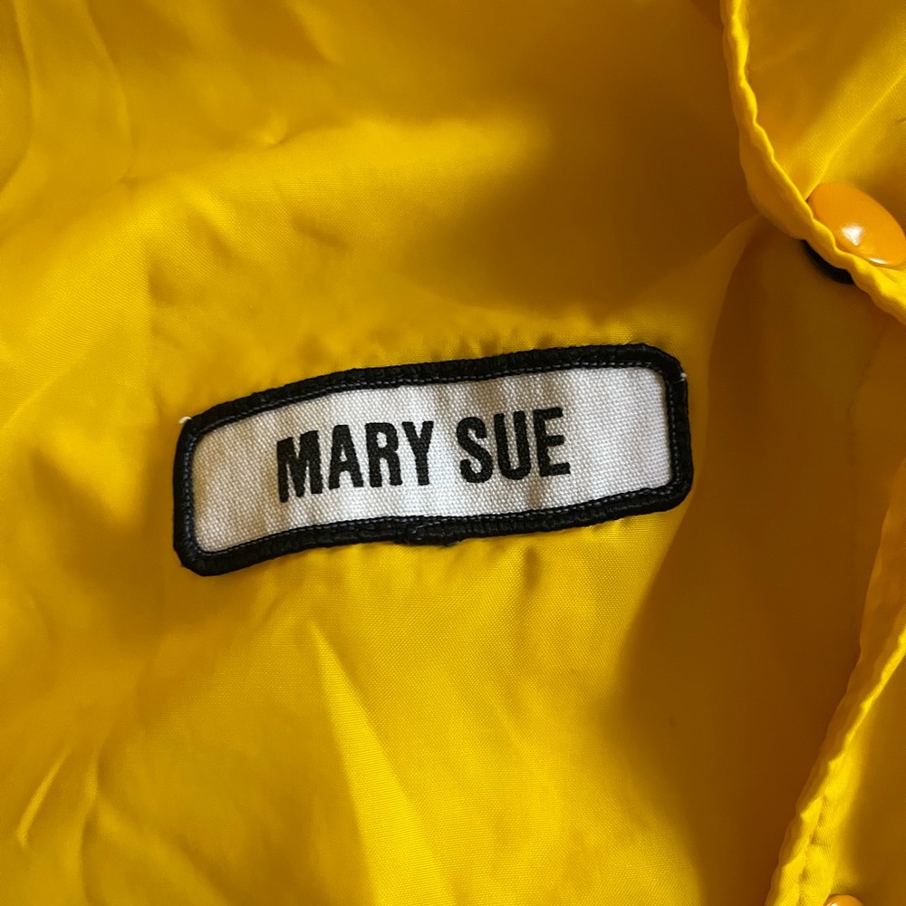 70s Vintage Cactus Yellow Windbreaker w. Name Patch and Back Graphic - Picture 8 of 9